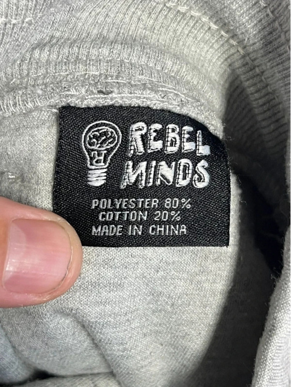 Rebel Minds Mens Fleece Tech Jogger Sweatpants Heather Gray Small Zipper Pockets - Picture 9 of 10